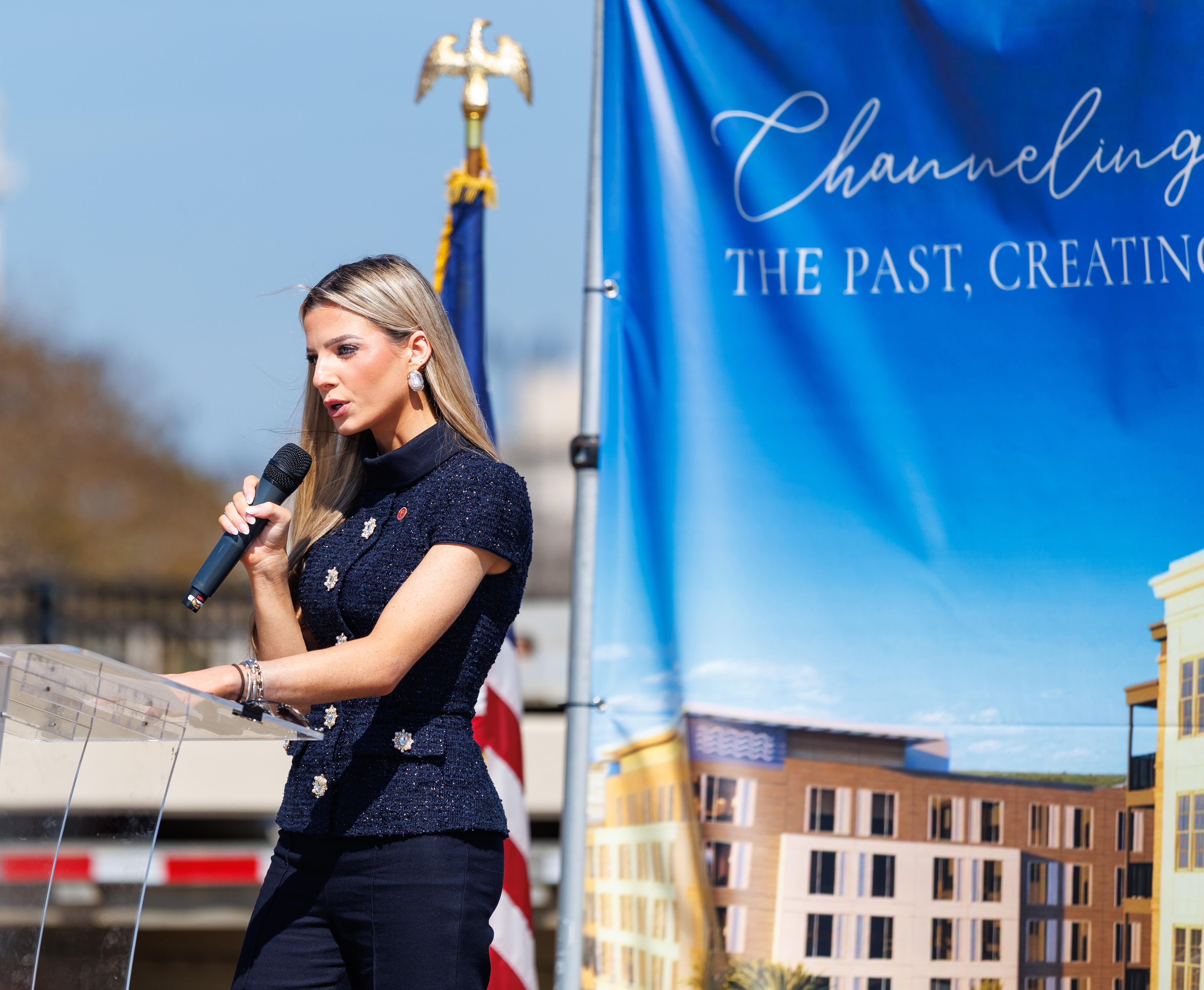 Anna Jane English at Gulfport groundbreaking event